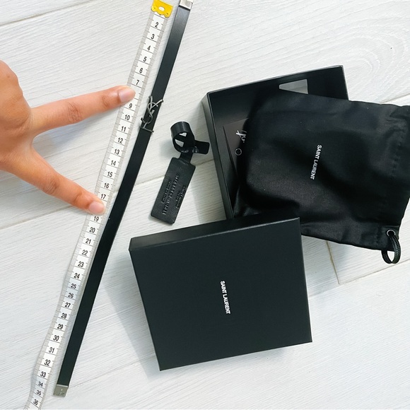 NEW YSL Opyum Leather Unisex double wrap luxury bracelet M - Picture 3 of 9